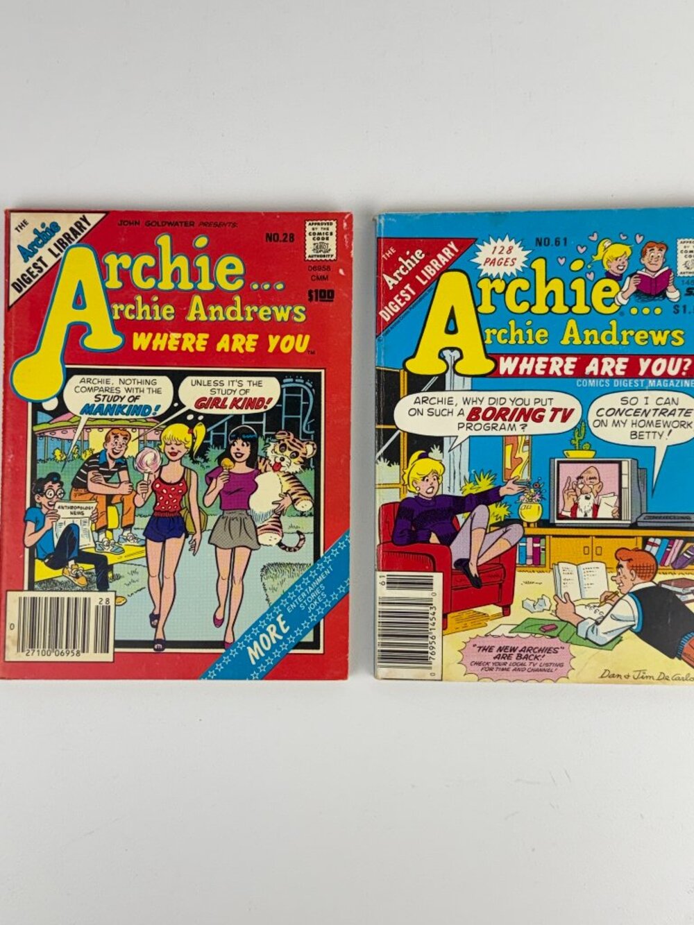 Archie Andrews Where Are You Digest #28 #61 Vintage Comic Book Bundle Riverdale‎